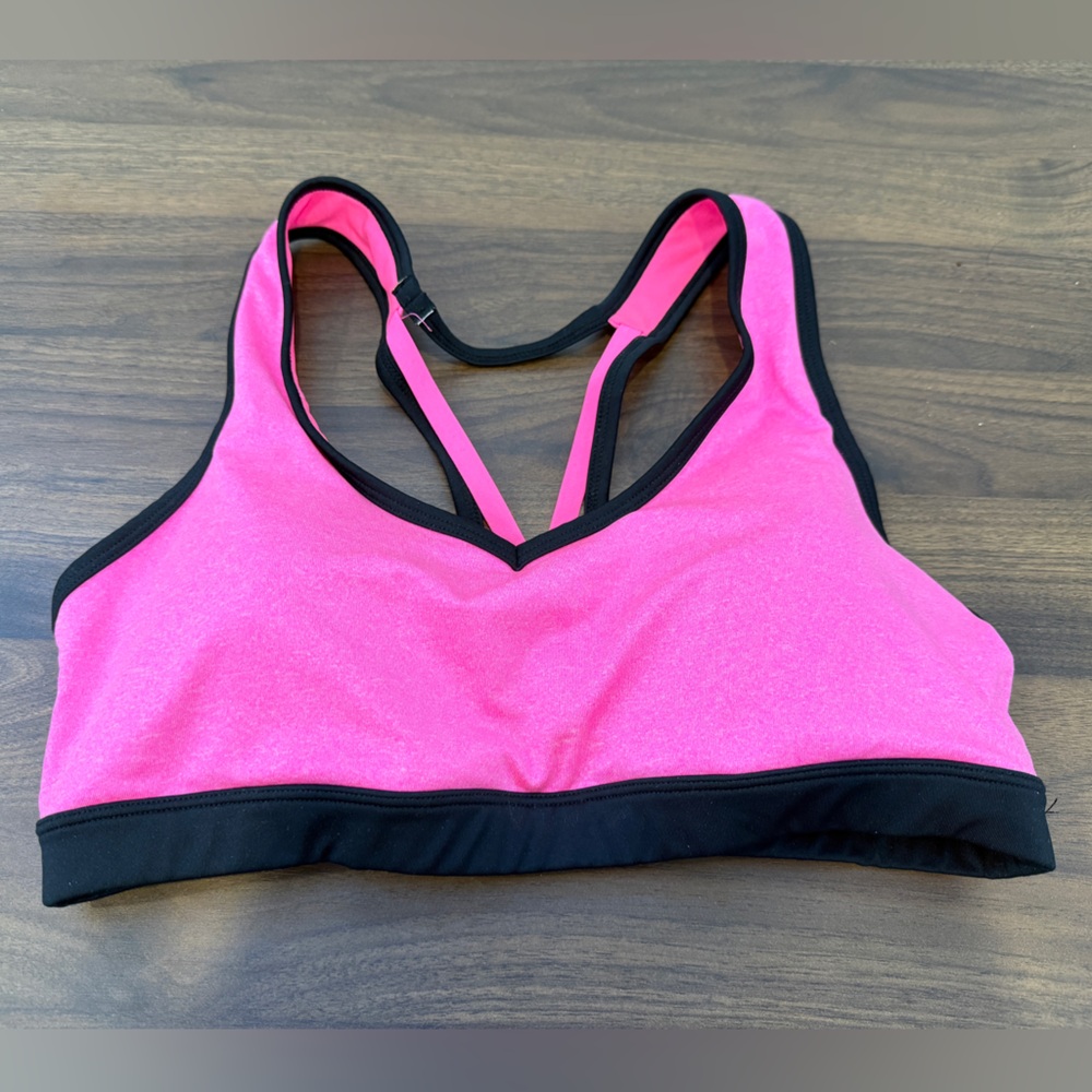 Marika Vibrant Pink and Black Sports Bra